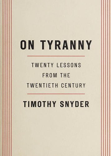 Cover of On Tyranny by Timothy Snyder